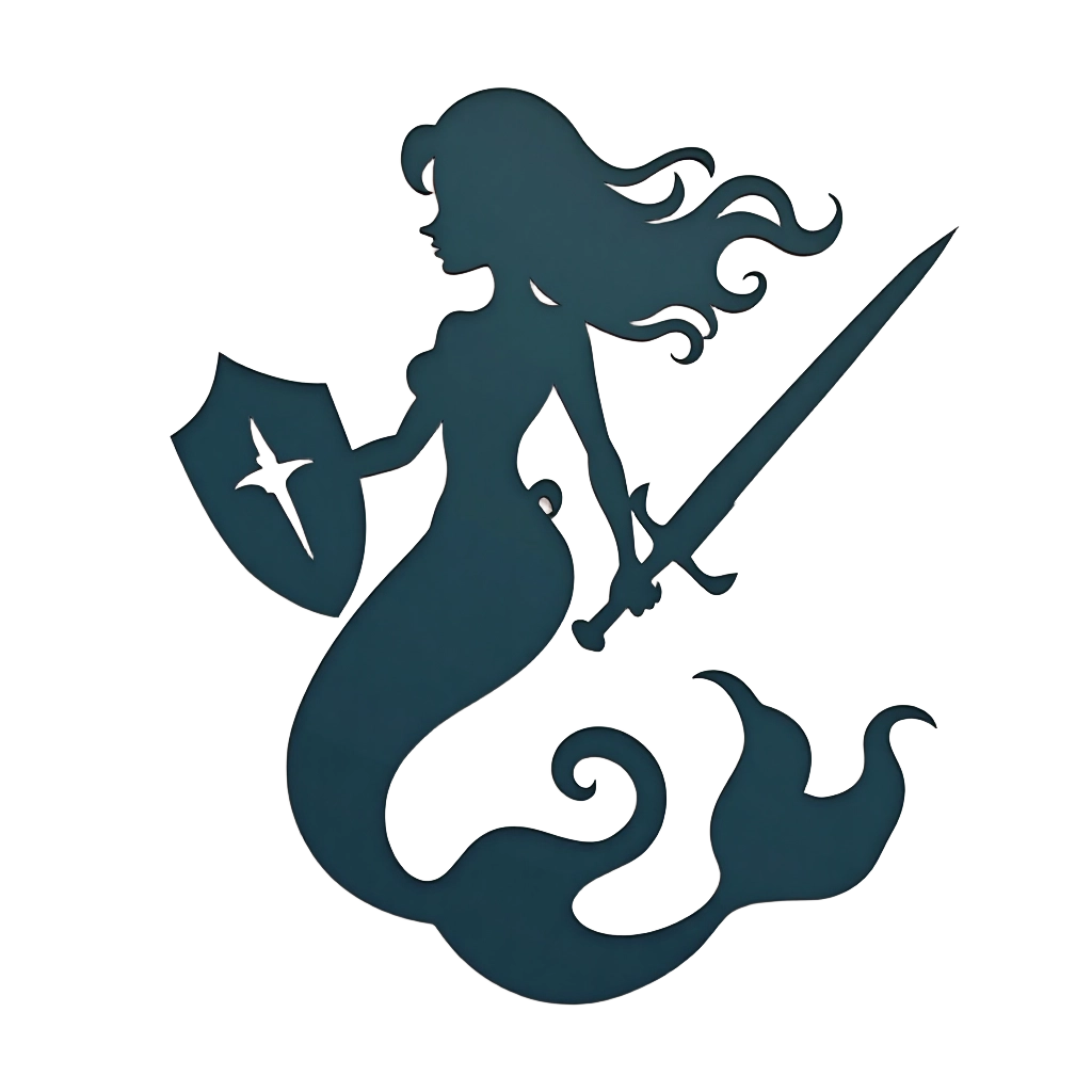 Warrior Mermaid Silhouette